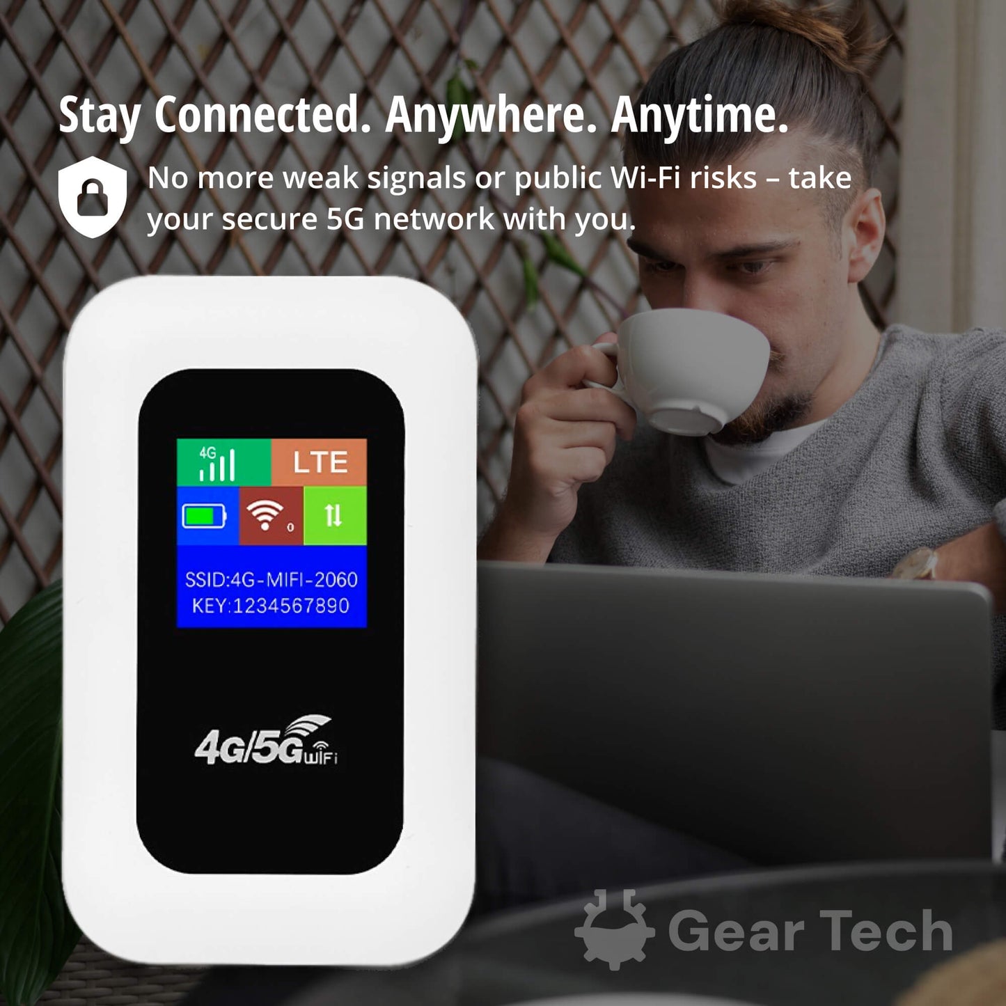 Compact 5G Mobile Wi-Fi Hotspot For Travel And Home