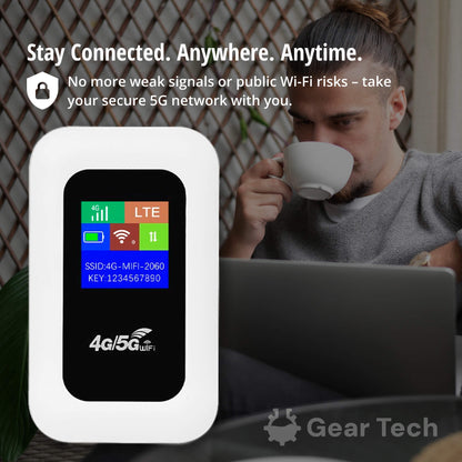 Compact 5G Mobile Wi-Fi Hotspot For Travel And Home