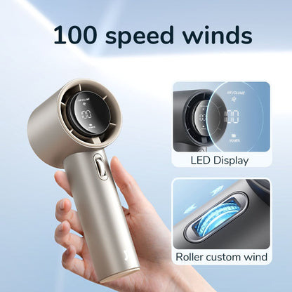 Portable Handheld Wireless Cooling Fan with Digital Display – Compact Summer Breeze for Outdoor Comfort 4