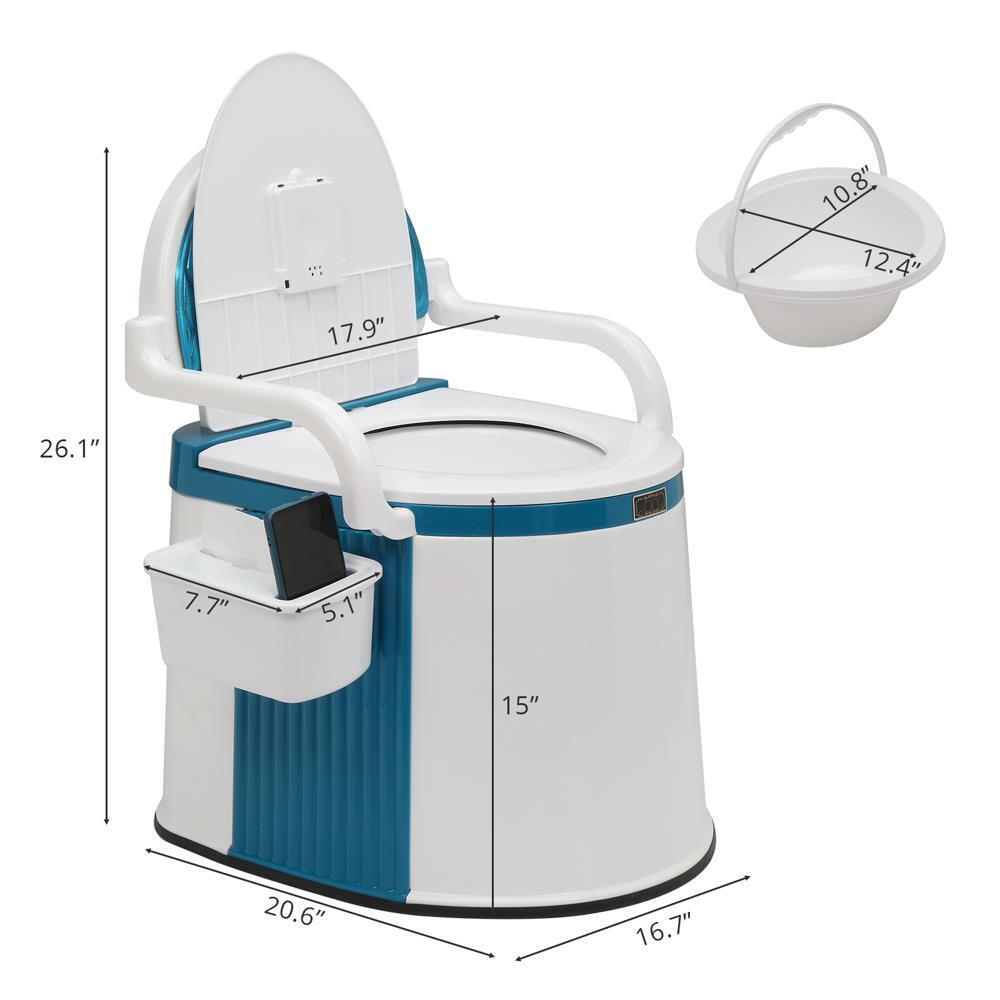 Portable Toilet for Adults and Elderly Indoor Outdoor Use 6