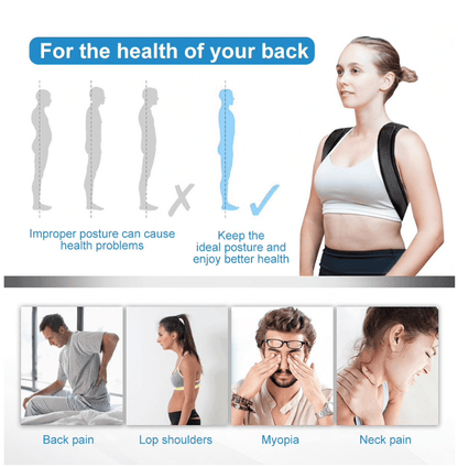 Posture Corrector Back Brace - Adjustable Breathable Clavicle Support Straight Shoulder Straps 2