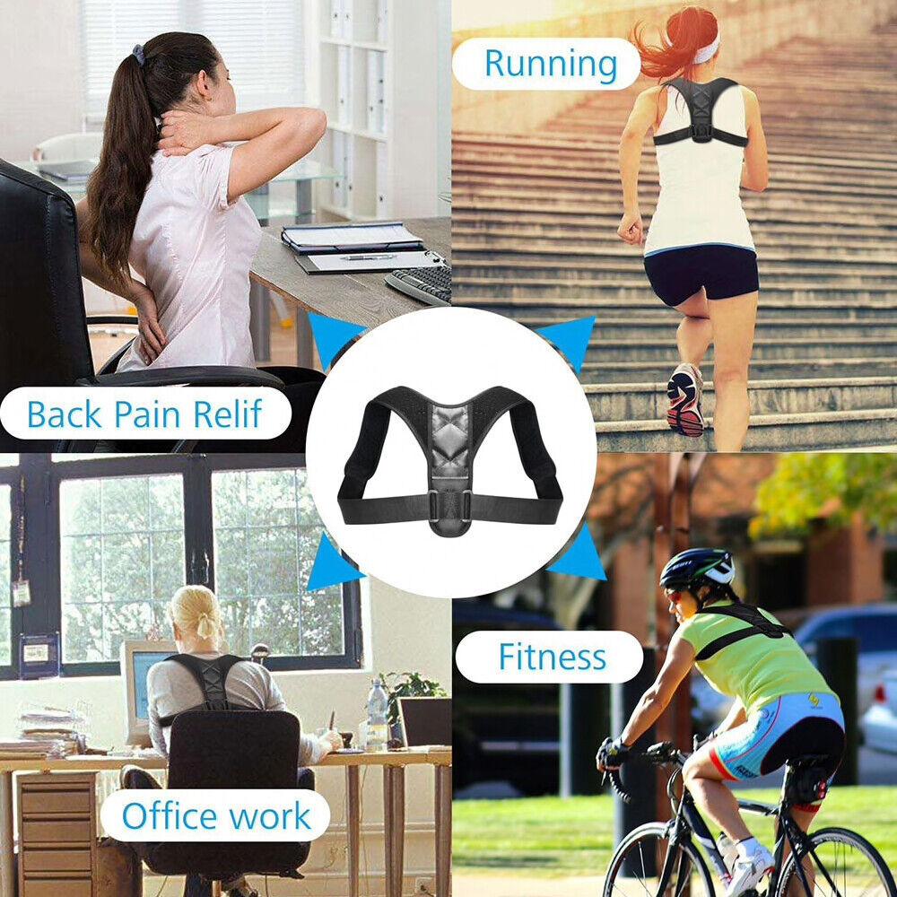 Posture Corrector Back Brace - Adjustable Breathable Clavicle Support Straight Shoulder Straps 3