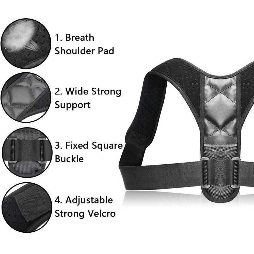 Posture Corrector Back Brace - Adjustable Breathable Clavicle Support Straight Shoulder Straps 7