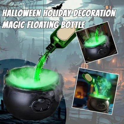 Detailed view of witch cauldron with realistic design features for Halloween decorating