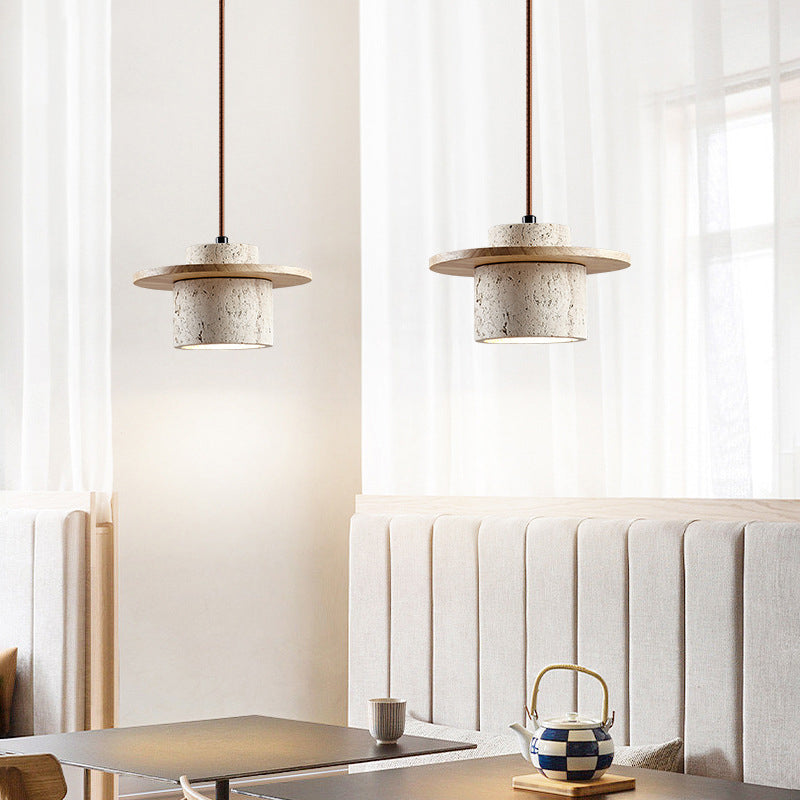 Natural Stone Yellow Pendant Lighting Fixture