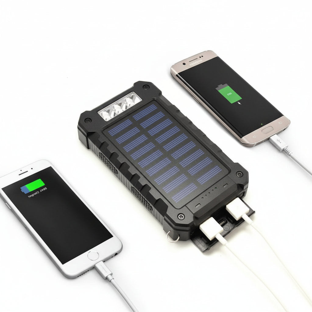 Waterproof Portable 20000mAh Solar Power Bank