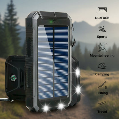 Waterproof Portable 20000mAh Solar Power Bank