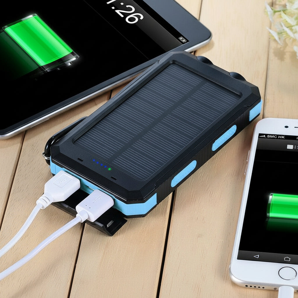 Waterproof Portable 20000mAh Solar Power Bank
