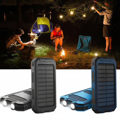 Waterproof Portable 20000mAh Solar Power Bank