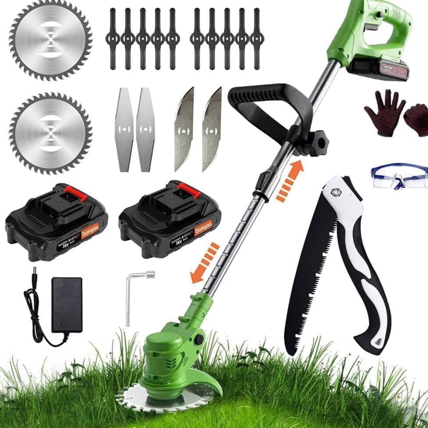 Powerful 24V Cordless Yard Trimmer 18,000 RPM