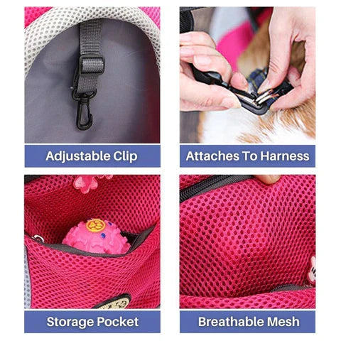 Premium Dog Backpack Carrier with Breathable Mesh and Handy Storage for Outdoor Adventures - Adjustable for Dogs Up to 25 lbs 4