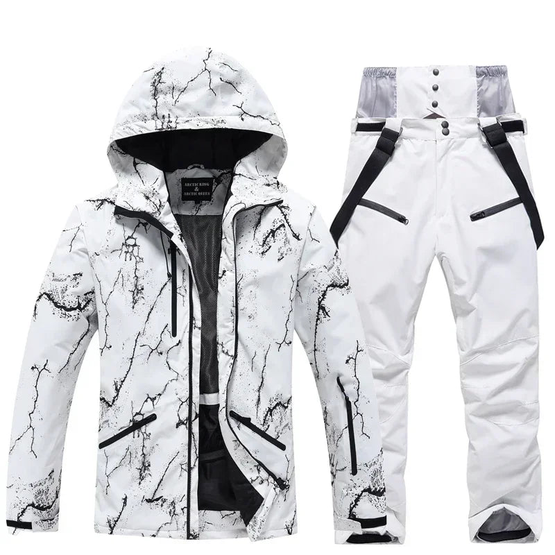 Warm Waterproof Snow Ski Jacket and Pants Set - Lusomart