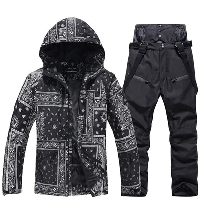 Warm Waterproof Snow Ski Jacket and Pants Set