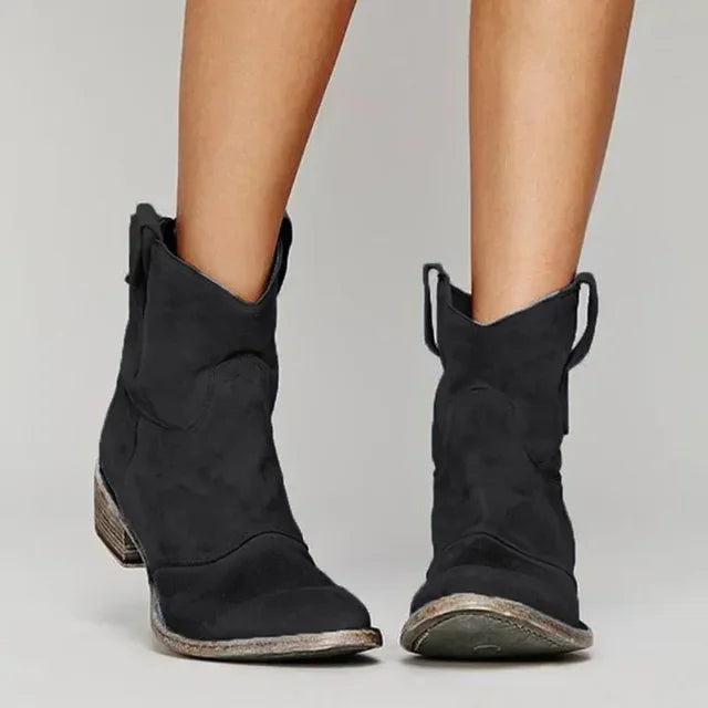 Premium Women’s Black Cowboy Boots – Classic Western Style with Durable Sole and Comfort 1