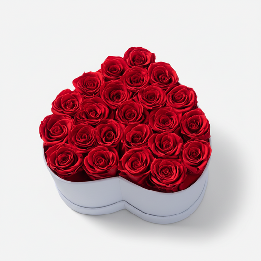 Fresh Long Lasting Rose Heart Shaped Gift Box - Lusomart