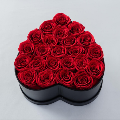 Fresh Long Lasting Rose Heart Shaped Gift Box