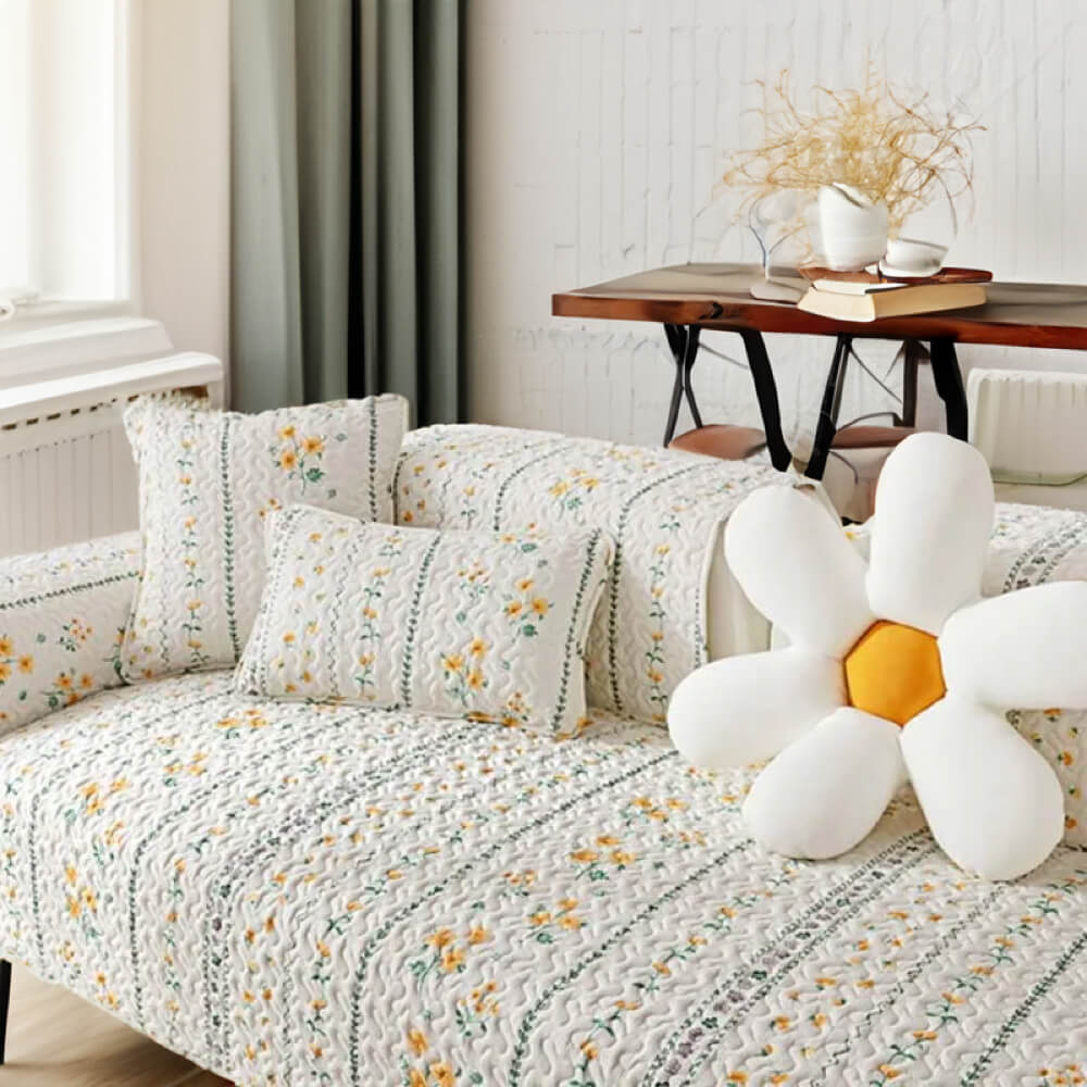 Soft Breathable Fabric Sofa Slipcover Protector