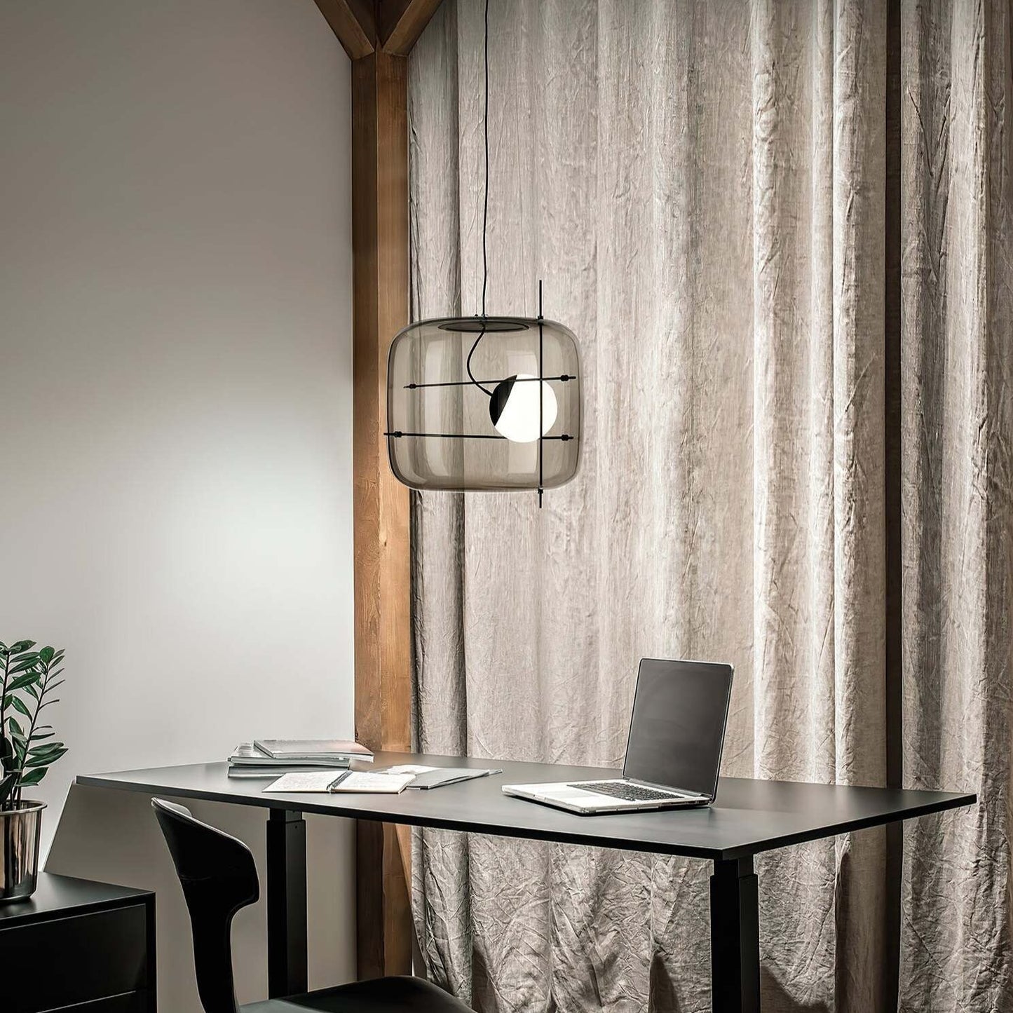 Sleek Square Glass Pendant Ceiling Light