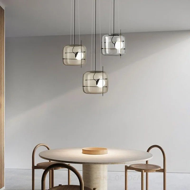 Sleek Square Glass Pendant Ceiling Light
