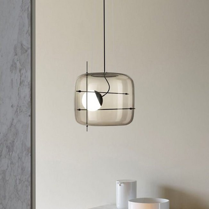 Sleek Square Glass Pendant Ceiling Light