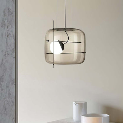 Sleek Square Glass Pendant Ceiling Light