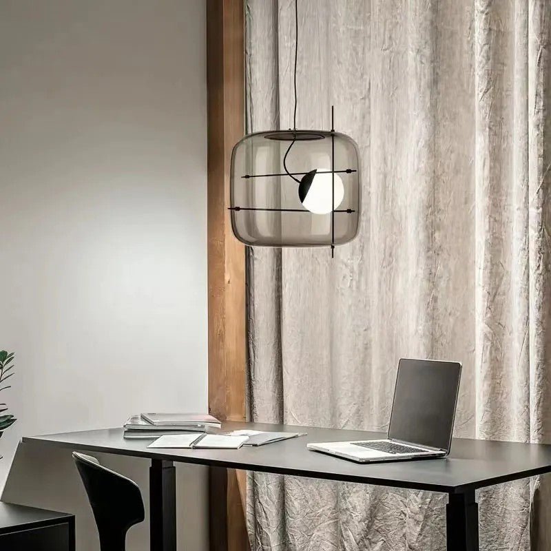Sleek Square Glass Pendant Ceiling Light