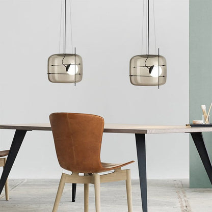 Sleek Square Glass Pendant Ceiling Light