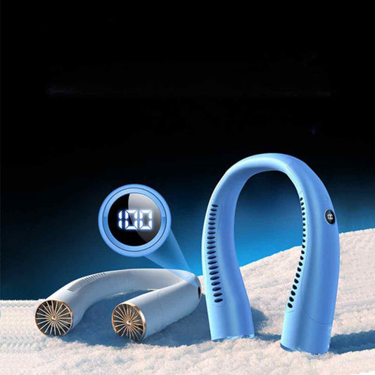 Portable Quiet 3-Speed Neck Fan, Rechargeable - Lusomart