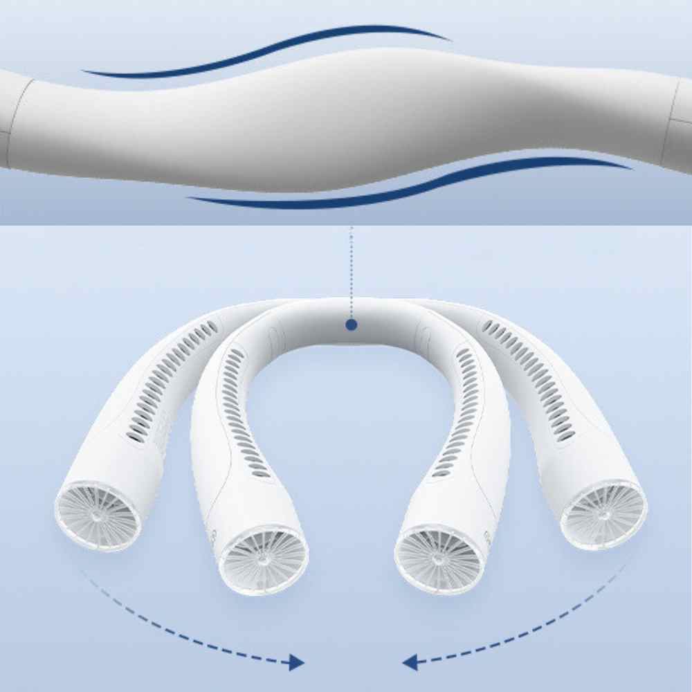 Portable Quiet 3-Speed Neck Fan, Rechargeable