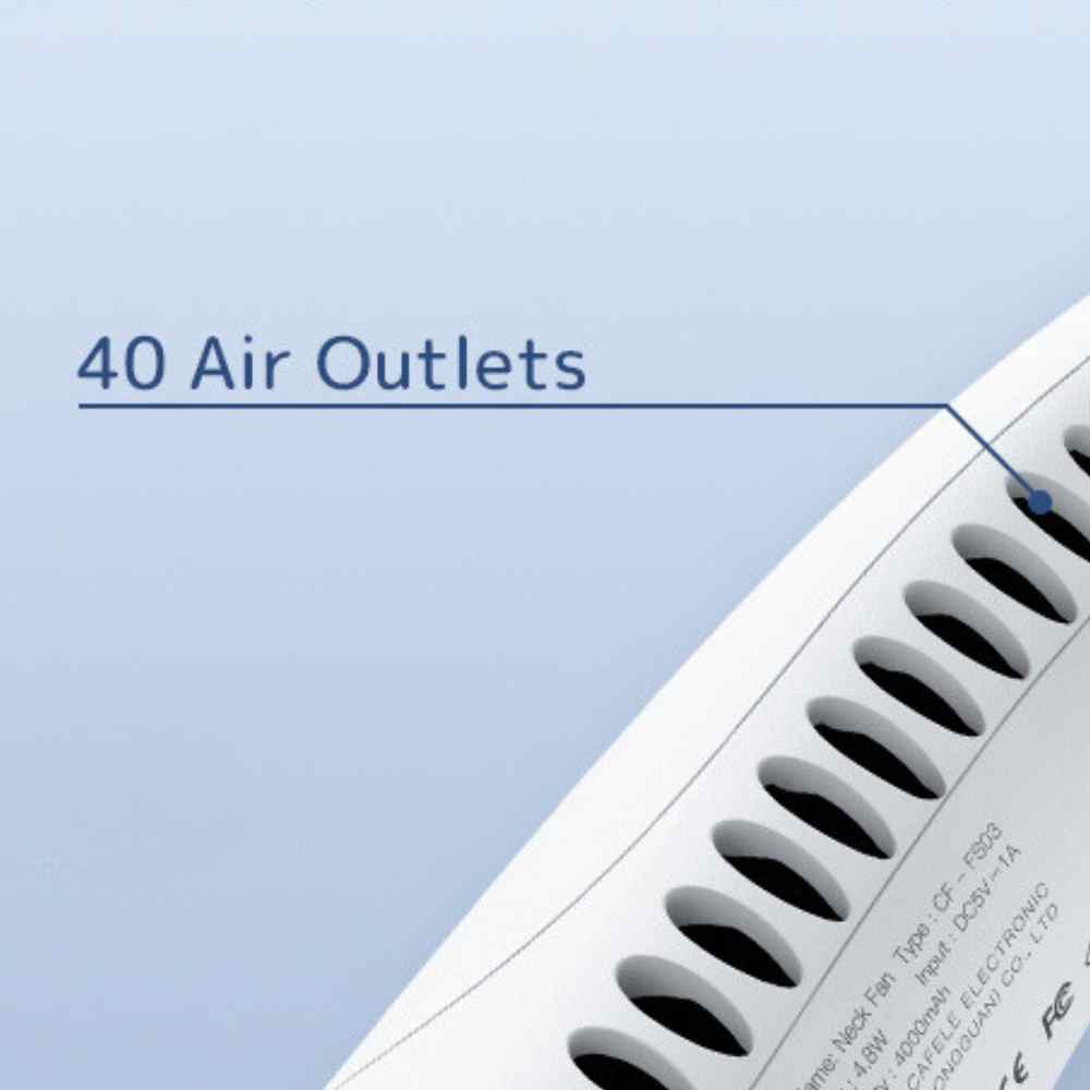 Portable Quiet 3-Speed Neck Fan, Rechargeable