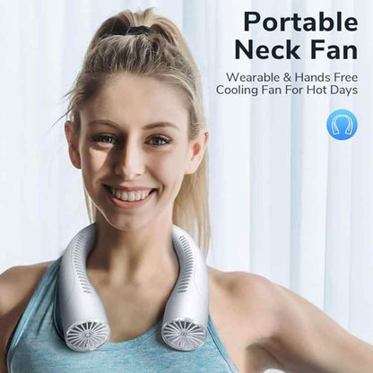 Portable Quiet 3-Speed Neck Fan, Rechargeable