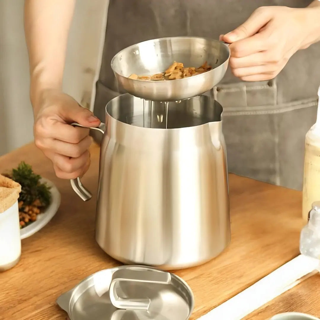 Deep Fryer Oil Filter Cooking Pot - Lusomart