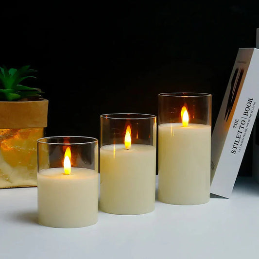 Warm White LED Candle Set for Home Decor - Lusomart