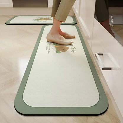 Waterproof Anti-Slip Kitchen Rug, Soft and Absorbent Mat