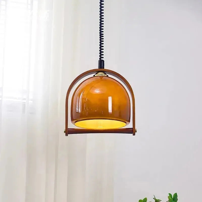 Rustic Wood Pendant Dining Lamp