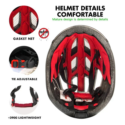 Safe Adult Cycling Helmet With Back LED Light