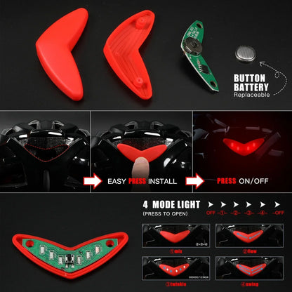 Safe Adult Cycling Helmet With Back LED Light