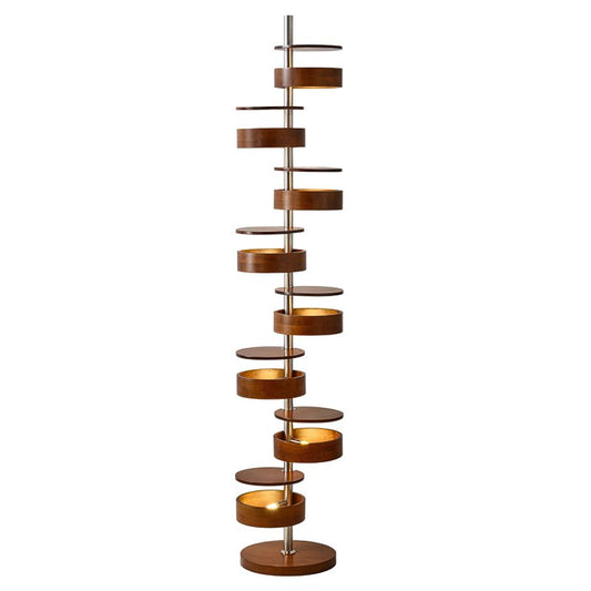 Rustic Wood Floor Lamp with Cozy Natural Glow - Lusomart