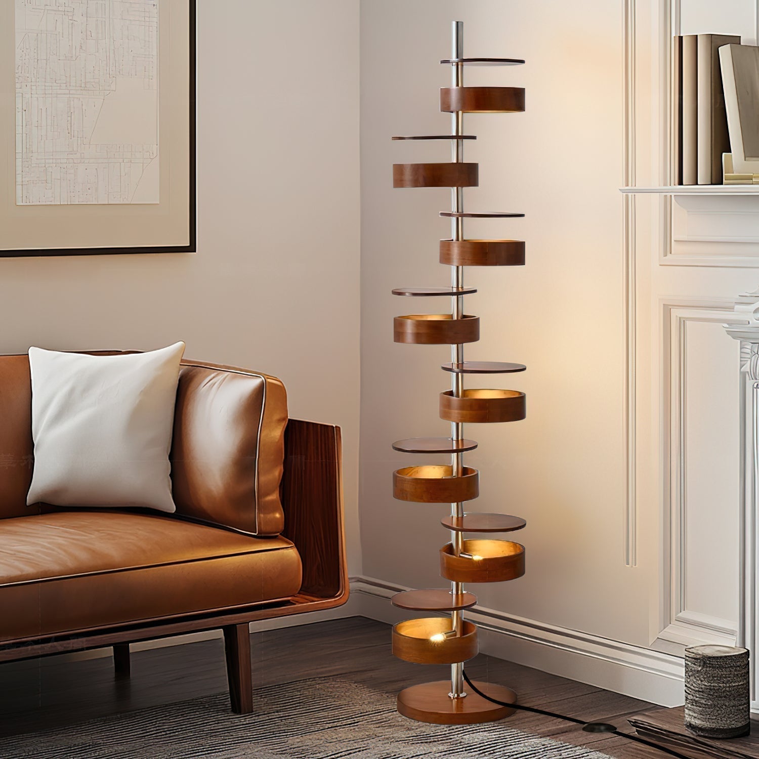 Qenisca Wooden Floor Lamp 7