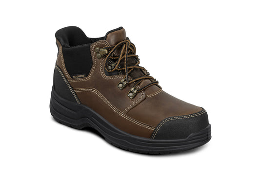 Tough Comfortable Tan Steel Toe Work Boots - Lusomart