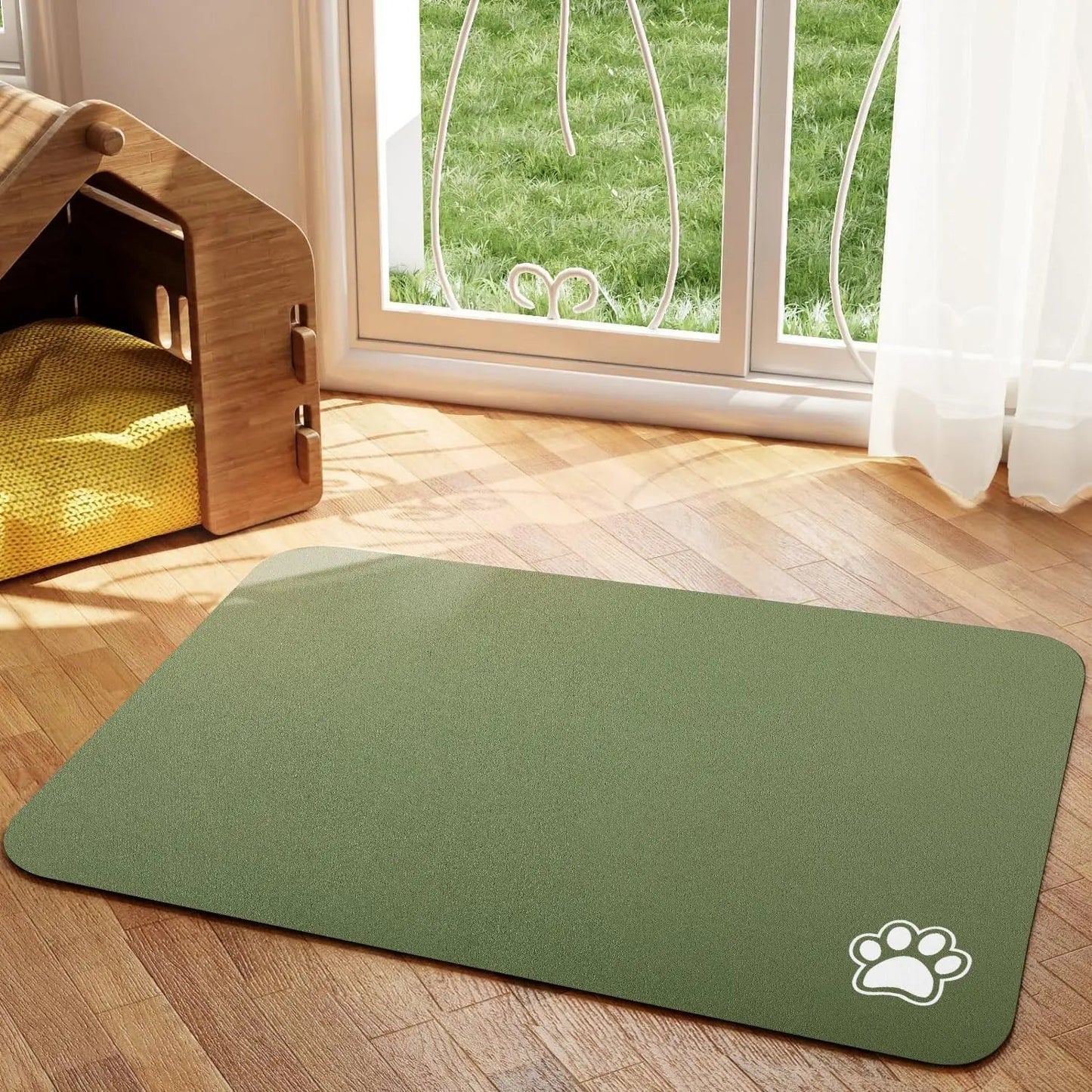 Quicksip Absorbent Pet Placemat for Easy Cleaning & Quick Drying Floor Protection 2