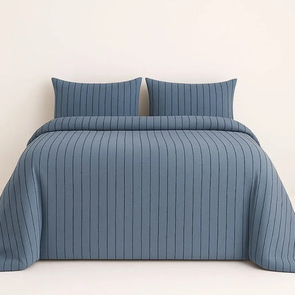 Bedroom styled with microfiber quilt cover set, comfortable polyester bedding perfect for home decor and daily use