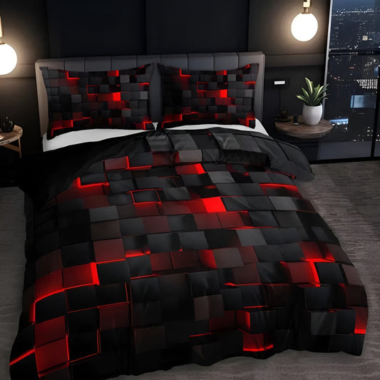 Colorful Geometric Bedding Set Modern Home Decor - Lusomart