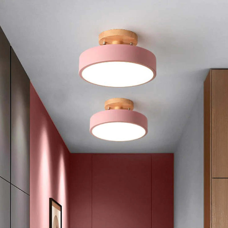 Stylish Wood LED Overhead Lamp