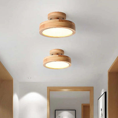 Stylish Wood LED Overhead Lamp