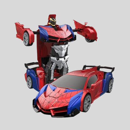 Fun LED Robot Toy Car Transforming Play Set for Kids - Lusomart