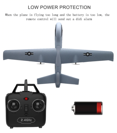 Fast RC Airplane With LED Lights And Rechargeable Battery