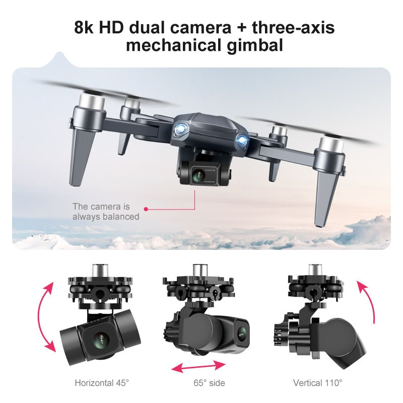 High Performance 8K Dual Camera GPS Drone with Long Flight Time