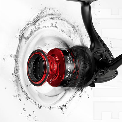 Fast Action Spinning Fishing Reel Red