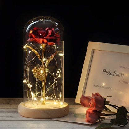 Classic Glass Table Lamp with Warm LED Lighting